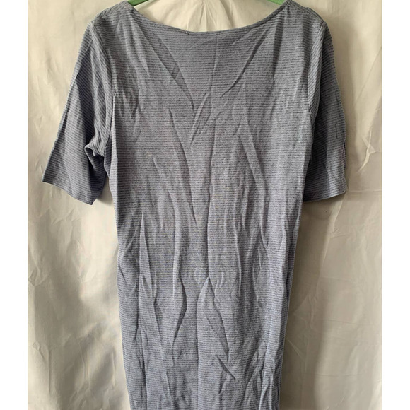 Pure Jill Knit Top Blue Short Sleeve Tie Waist Scoop Neck Shirt Small NWT - Picture 4 of 8